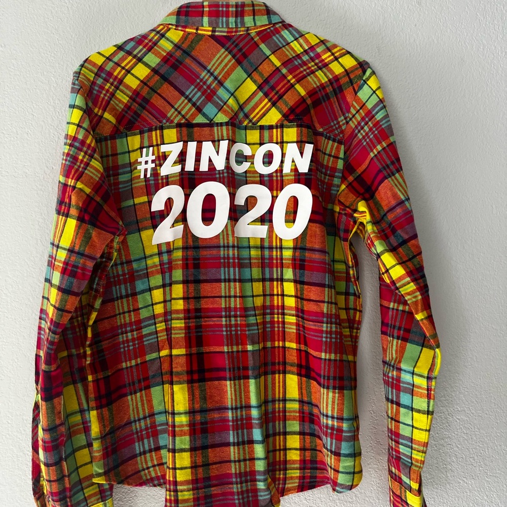 Zumba long-sleeve button up shirt, small